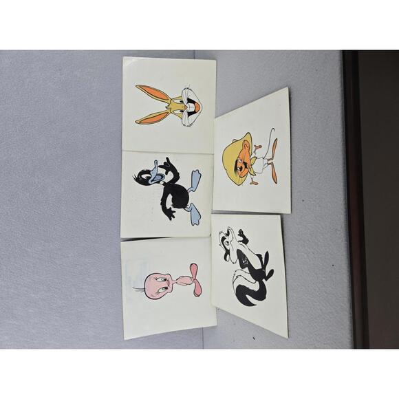 Other - Looney Tunes Warner Bros Vinyl Tile 1960 Amitco Bugs Tweety‎ Speedy Daffy Pepe